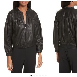 Rebecca Taylor Leather Bomber Jacket